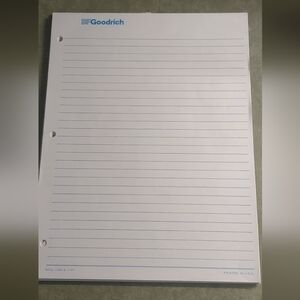 BF Goodrich notebook paper
